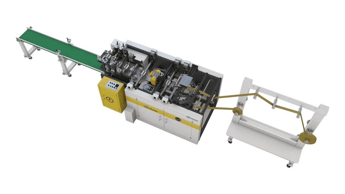 Twisted rope handle, rope and rewinding machines