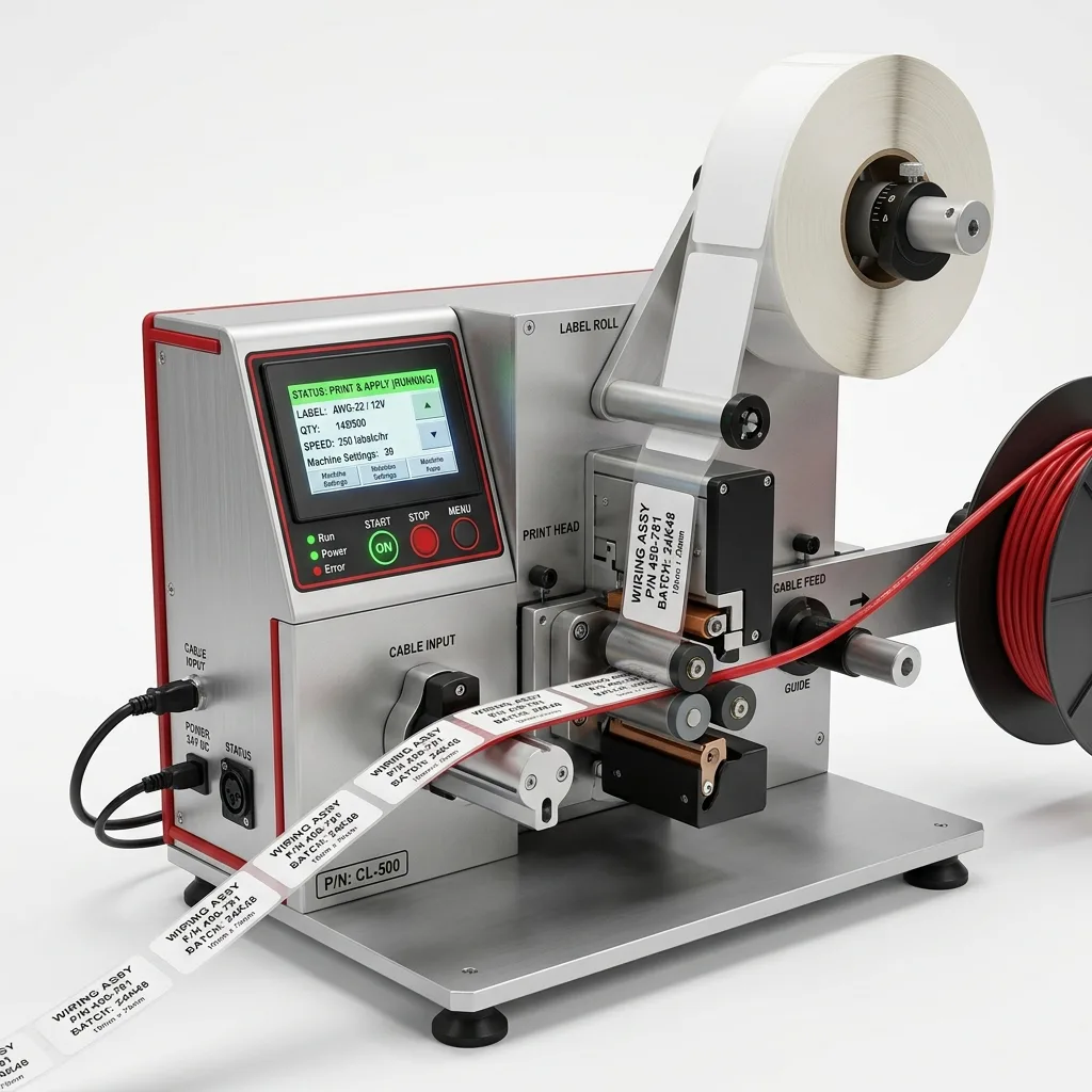 Automated Wire & Cable Labeling Machine