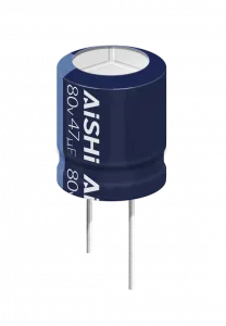 Radial leaded aluminum electrolytic capacitors