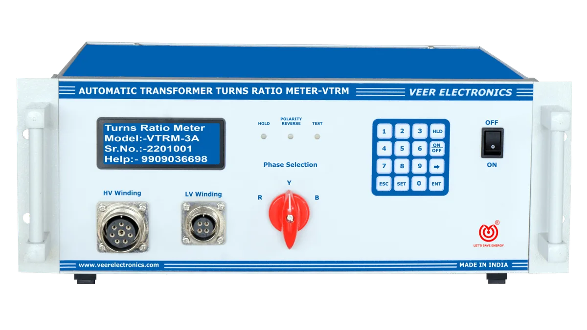 3 Phase Automatic Transformer Turns Ratio Meter VTRM-3A/3B/3C
