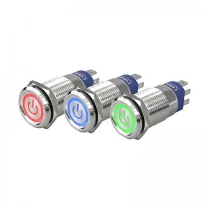 Metal push button 19mm, 10A, IP67 (HBDS1-D19C)