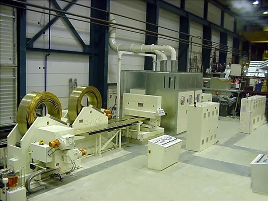 Narrow strip casting lines